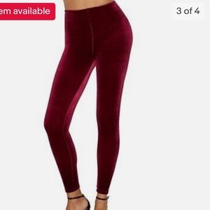 Commando berry velvet leggings